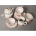 Porcelāna tējas servīze Aija-2. 5 personām, tases, apakštases, tējkanna, krējuma trauks, RPR